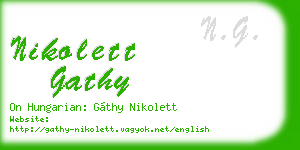 nikolett gathy business card